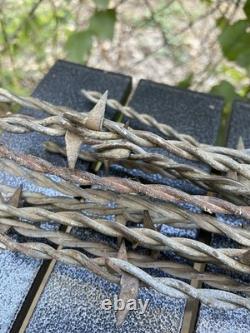 Large Lot of Barbed Wire Antique Collectible 18 Inch Strands