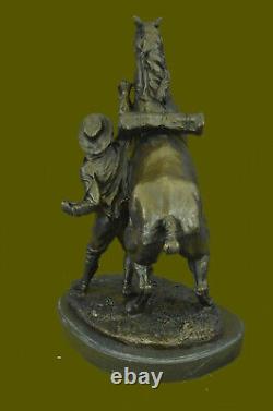 Large Marly Horse Man Handler Equestrian Bronze Sculpture Statue 16 Tall Figure