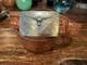 Large Mexican Sterling Silver 14K Longhorn Belt Buckle 1.5-35-36