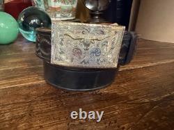 Large Mexican Sterling Silver Longhorn Belt Buckle 1.5? 3.3/8-2.1/4-30-31