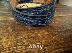 Large Mexican Sterling Silver Longhorn Belt Buckle 1.5? 3.3/8-2.1/4-30-31