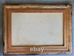 Large Original Oil On Canvas Painting Mountain Landscape Vintage Antique Frame