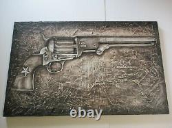 Large Painting Of An Antique Pistol Revolver By Christina Angelina Pop Art Mod