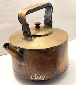 Large Vintage Copper Table Decor Patina Old Farmhouse Western Statement 14 Pot