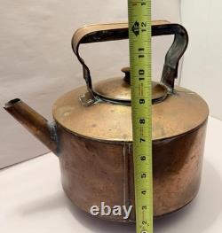 Large Vintage Copper Table Decor Patina Old Farmhouse Western Statement 14 Pot