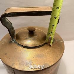 Large Vintage Copper Table Decor Patina Old Farmhouse Western Statement 14 Pot