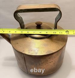 Large Vintage Copper Table Decor Patina Old Farmhouse Western Statement 14 Pot