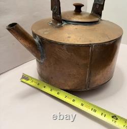 Large Vintage Copper Table Decor Patina Old Farmhouse Western Statement 14 Pot