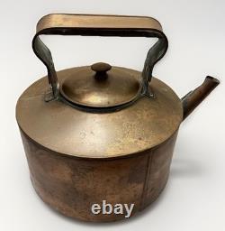 Large Vintage Copper Table Decor Patina Old Farmhouse Western Statement 14 Pot