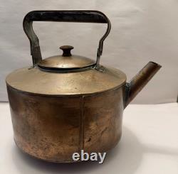 Large Vintage Copper Table Decor Patina Old Farmhouse Western Statement 14 Pot