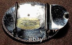 Large Vintage Nevada 1984 Doubles High Veteran Sterling Plate Trophy Belt Buckle