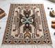 Large Wool Kilim Navajo Southwestern Bohemian Gray Tan 6x9 Handmade Antique Rug