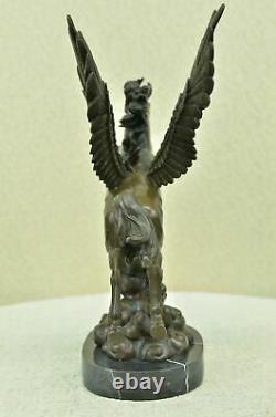 Large and Heavy Western Europe Art Deco Sculpture Pegasus Solid Bronze Statue