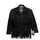 Leather Gallery Suede Western Jacket Fringe Cowboy Men Large L Black Vintage New