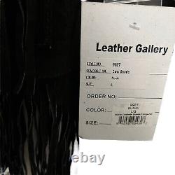 Leather Gallery Suede Western Jacket Fringe Cowboy Men Large L Black Vintage New