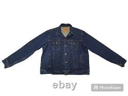 Levi Strauss Size 46 XL Dark Blue Jean Jacket 70506-0216 USA 4 Pocket VTG 1994