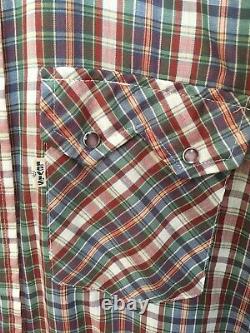 Levi's Vintage Sawtooth Western Plaid Size Large Made In USA