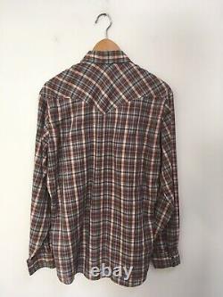 Levi's Vintage Sawtooth Western Plaid Size Large Made In USA