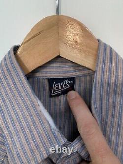 Levis 1970s Western Shirt Size Large Made In USA