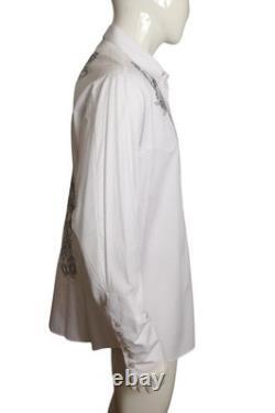 MANUEL- White Embroidered Western L/S Shirt, Size XL