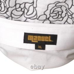 MANUEL- White Embroidered Western L/S Shirt, Size XL