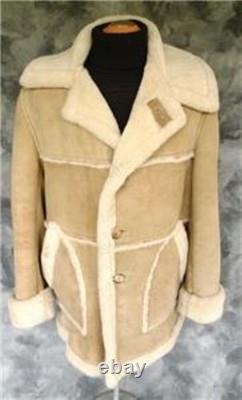 MARLBORO MAN Shearling Sheepskin Coat XXL Cowboy Western Fur Jacket RARE FIND