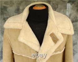 MARLBORO MAN Shearling Sheepskin Coat XXL Cowboy Western Fur Jacket RARE FIND