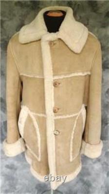 MARLBORO MAN Shearling Sheepskin Coat XXL Cowboy Western Fur Jacket RARE FIND