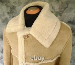 MARLBORO MAN Shearling Sheepskin Coat XXL Cowboy Western Fur Jacket RARE FIND