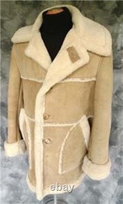 MARLBORO MAN Shearling Sheepskin Coat XXL Cowboy Western Fur Jacket RARE FIND