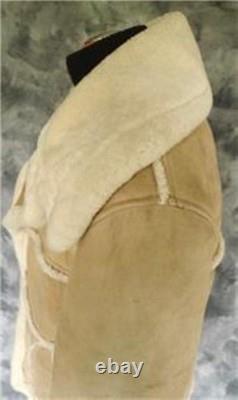 MARLBORO MAN Shearling Sheepskin Coat XXL Cowboy Western Fur Jacket RARE FIND