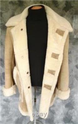 MARLBORO MAN Shearling Sheepskin Coat XXL Cowboy Western Fur Jacket RARE FIND