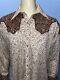 MENS Vintage Long Sleeve ROCKMOUNT RANCH WEAR Snap Button Large 16.5 35 Brown Fl