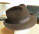 MINTY Vintage 50's-60's PORTIS Western Texas STYLE Fedora Hat LARGE! 7 3/8-BID