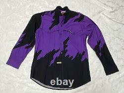 MO BETTA Western Shirt Purple Black Garth Brooks Rodeo Cowboy Vintage