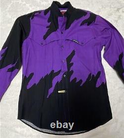 MO BETTA Western Shirt Purple Black Garth Brooks Rodeo Cowboy Vintage