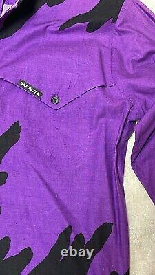 MO BETTA Western Shirt Purple Black Garth Brooks Rodeo Cowboy Vintage