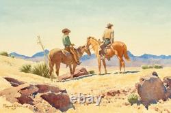 Maynard Dixon Two Cowboys on Horses Western Art Print on Paper or Canvas