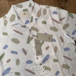 Men Folk All Print Western Core Preppy Seersucker Button Up Polo sz. L MSRP $181