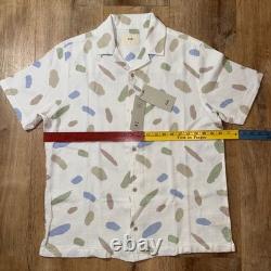 Men Folk All Print Western Core Preppy Seersucker Button Up Polo sz. L MSRP $181