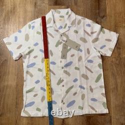 Men Folk All Print Western Core Preppy Seersucker Button Up Polo sz. L MSRP $181