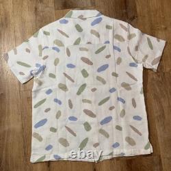 Men Folk All Print Western Core Preppy Seersucker Button Up Polo sz. L MSRP $181
