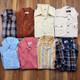 Men Vintage 70s Shirt Lot 8 Disco Collared Western Mod Long Sleeve Large READ