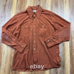 Men Vintage 70s Shirt Lot 8 Disco Collared Western Mod Long Sleeve Large READ