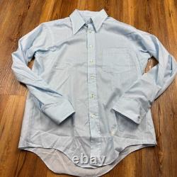 Men Vintage 70s Shirt Lot 8 Disco Collared Western Mod Long Sleeve Large READ