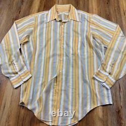 Men Vintage 70s Shirt Lot 8 Disco Collared Western Mod Long Sleeve Large READ