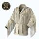 Men Western Cowboy Suede Fringe Jacket Beaded Native American Leather Coat