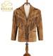 Men Western Cowboy Suede Fringe Jacket Beaded Native American Leather Jacket
