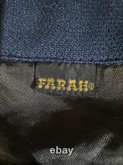 Men's Farah VTG 70s Dark Blue Large 44R 2 PC Polyester Western Suit 1970s Disco