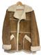 Men's Vintage 1970s Shearling Sheepskin Western Coat Suede Leather Tan USA L XL
